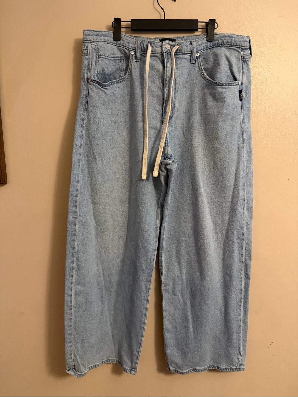 Silver Jeans Light Blue Relaxed women's Denim with Drawstring